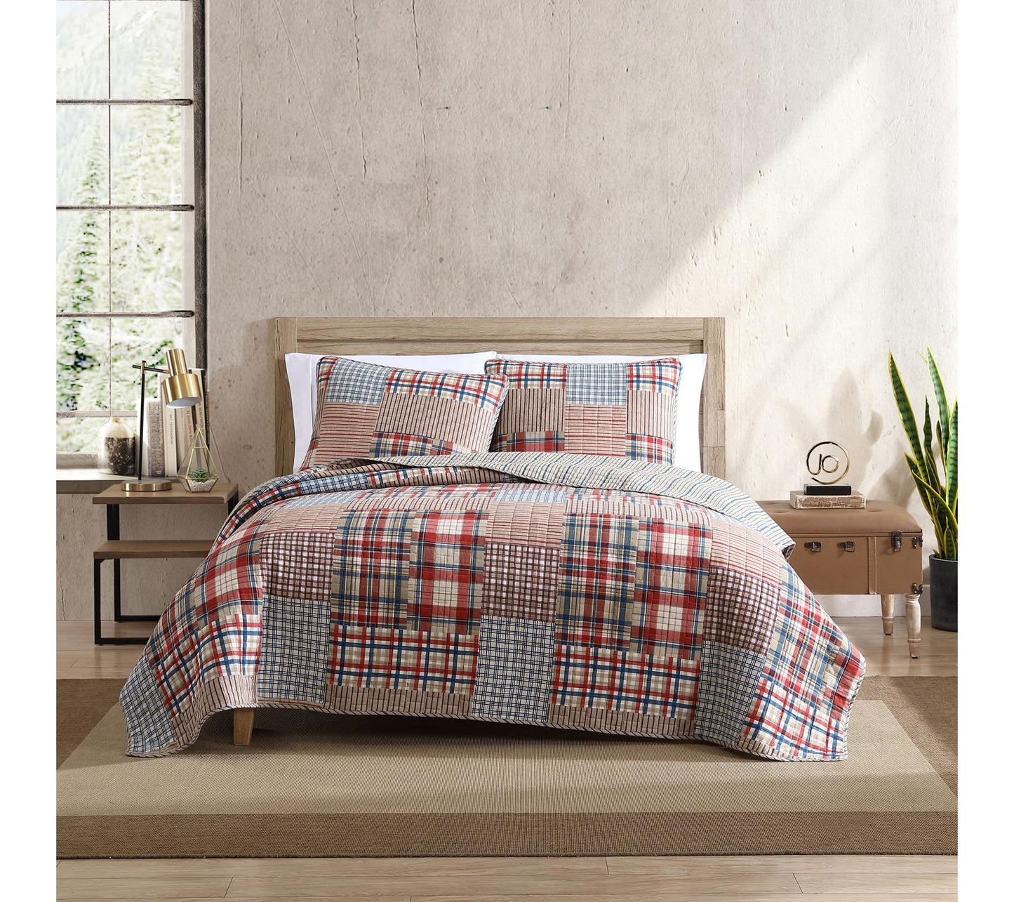 Eddie Bauer Hawthorne Brown King Quilt Sham Set