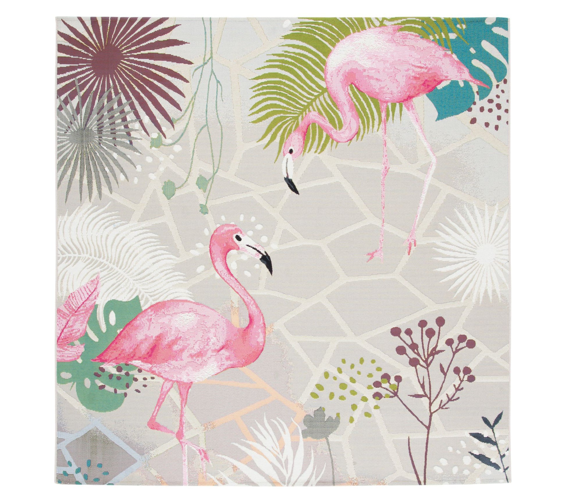 Safavieh Barbados Flamingo Bay 6'-6" x 6'-6" Square Rug