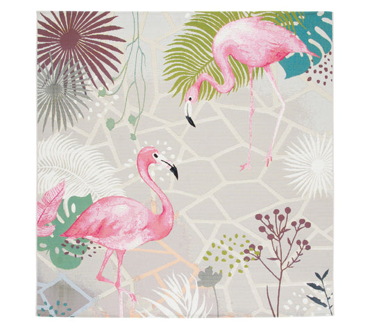 Safavieh Barbados Flamingo Bay 6'-6" x 6'-6" Square Rug