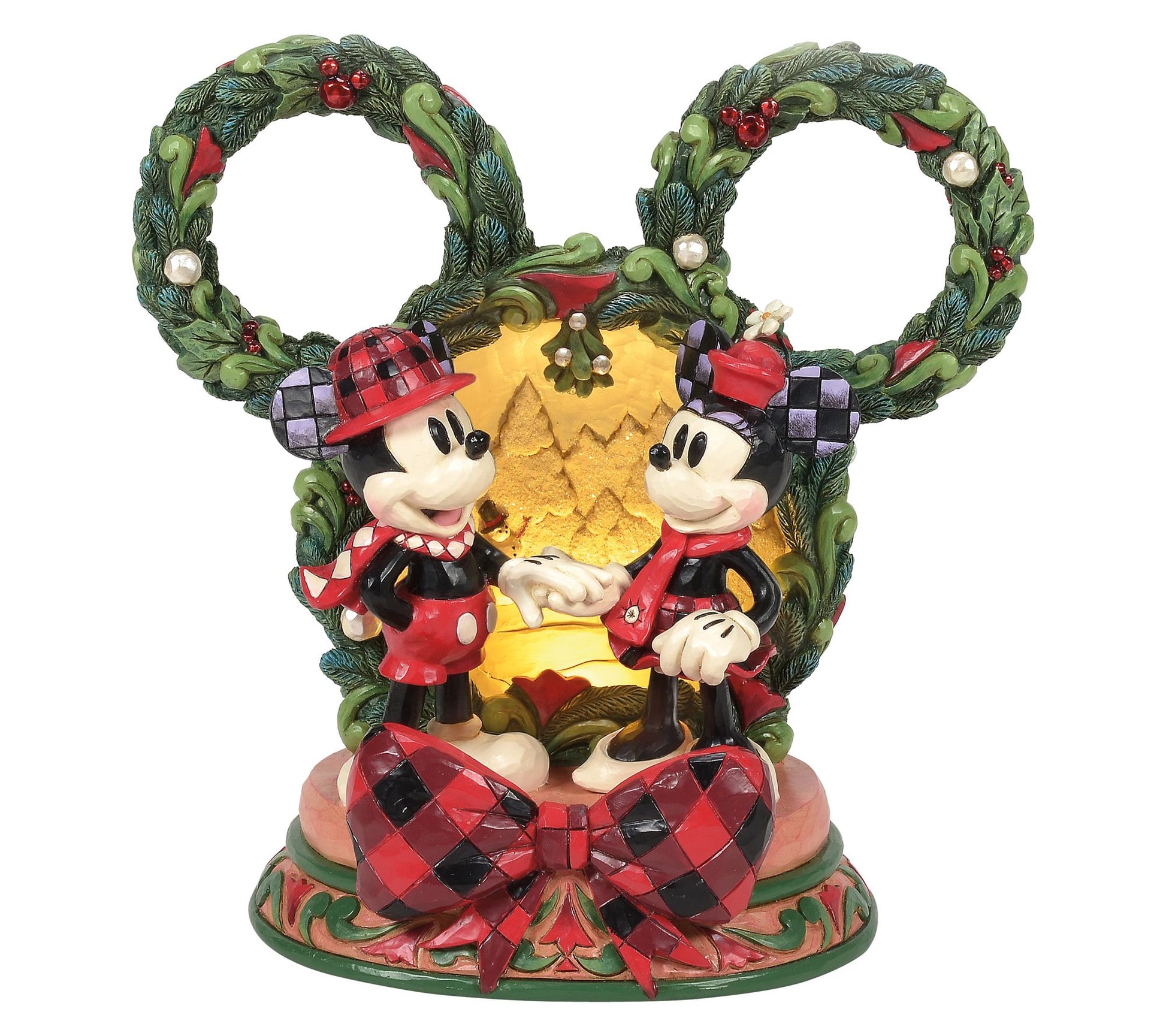 Jim Shore Disney Traditions Mickey & Minnie LEDDiorama 7.63in