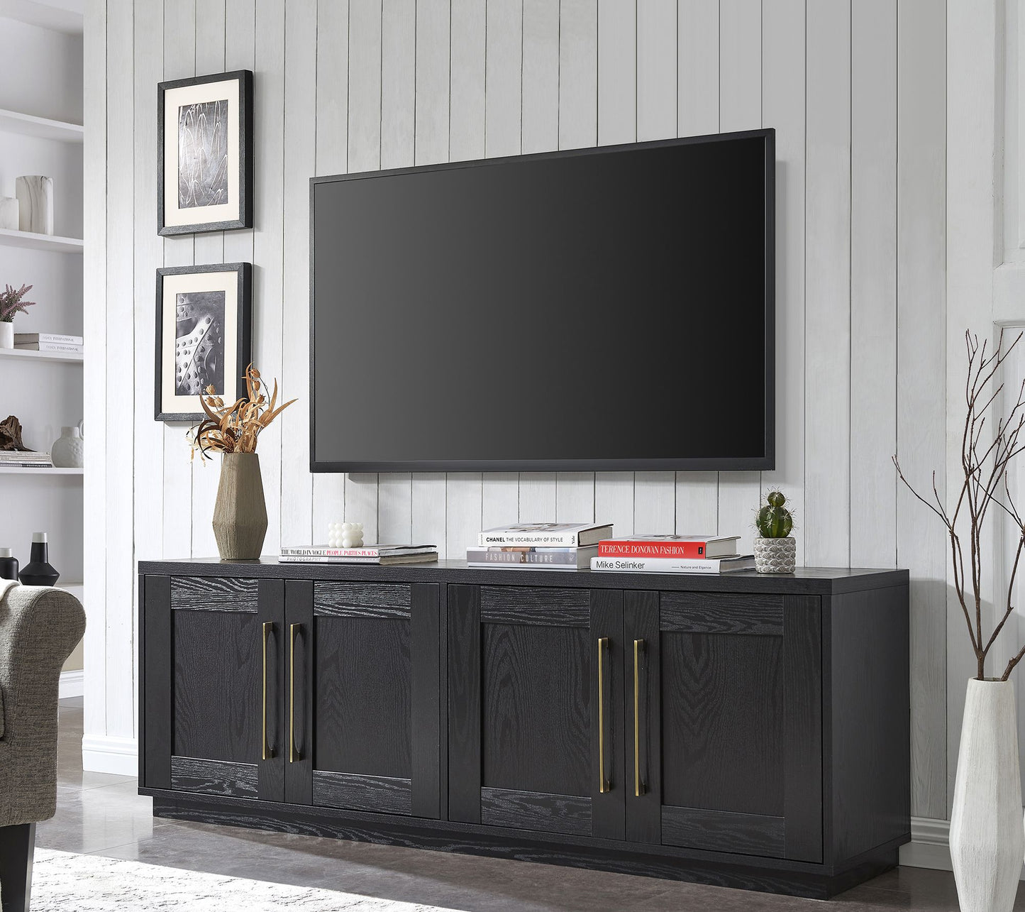 Hudson&Canal Tillman Rectangular TV Stand for TV's up to 75"