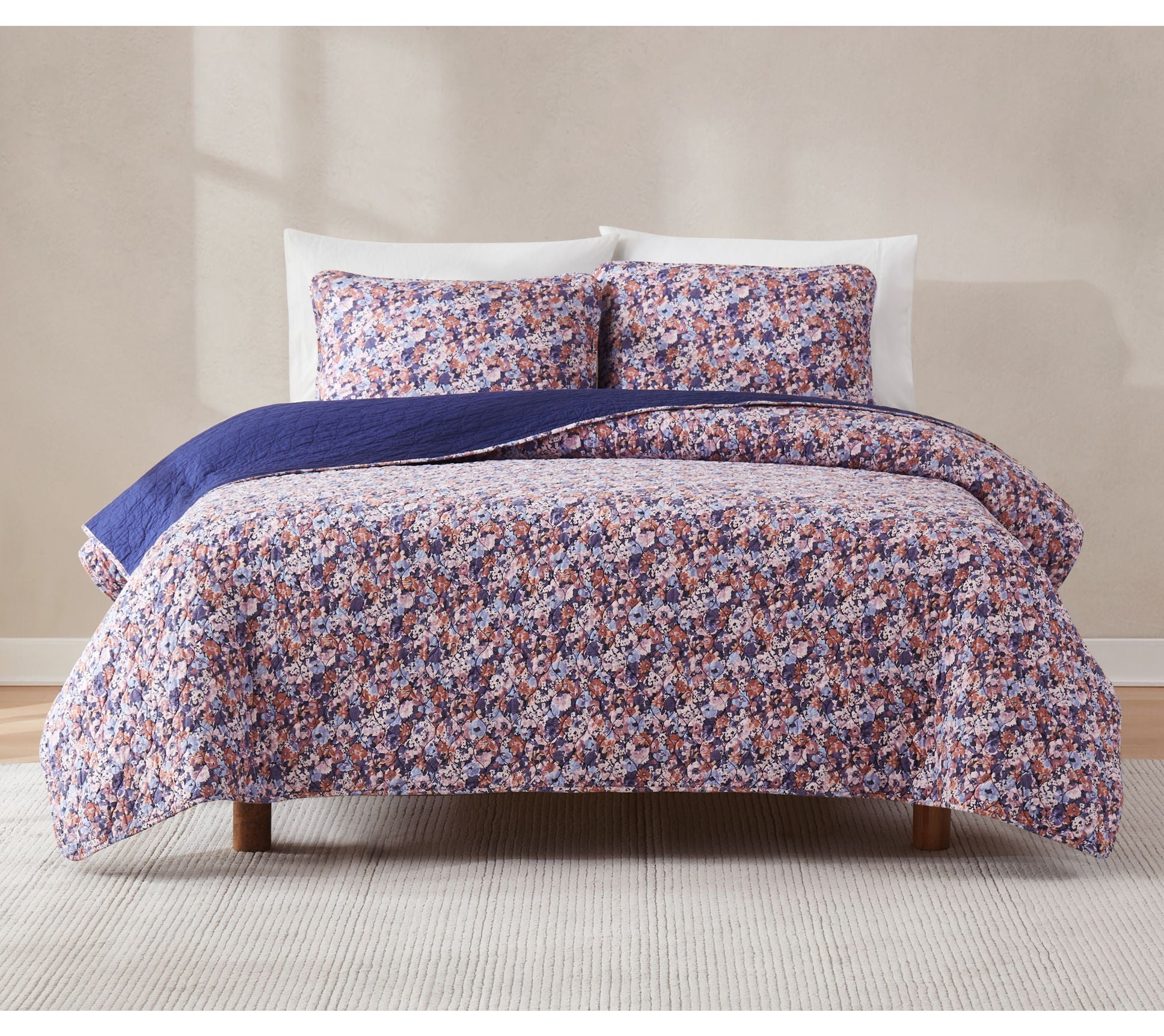 Lush Decor Alicia Camo Floral Cotton Quilt SetFull/Queen