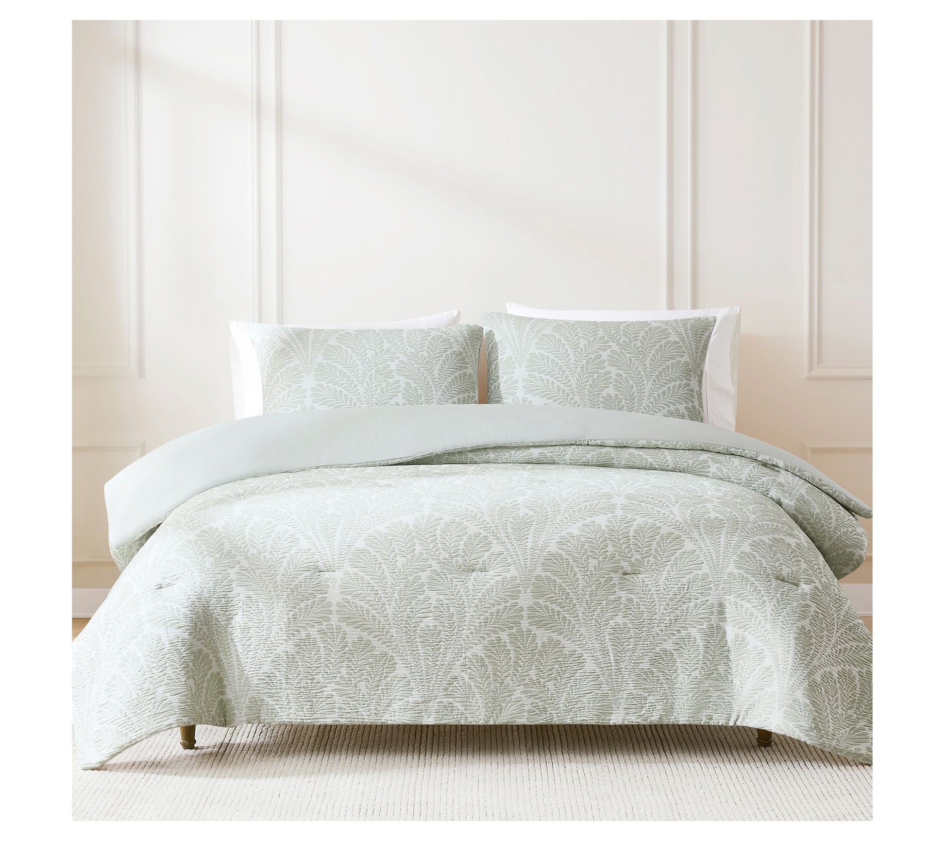 Lush Decor Willow Garden Gauze Jacquard Comforter Set K/CK