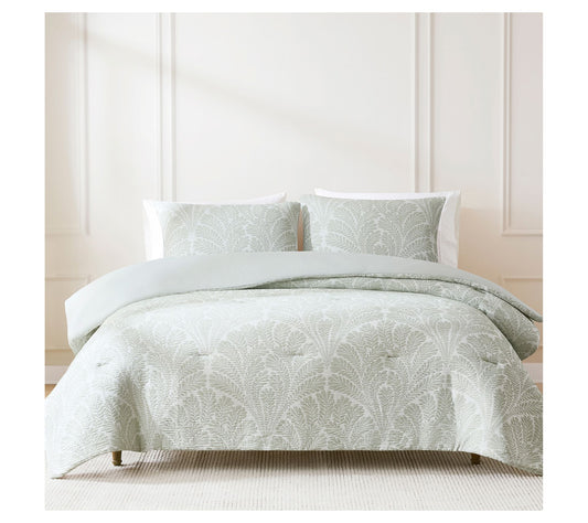 Lush Decor Willow Garden Gauze Jacquard Comforter Set F/Q