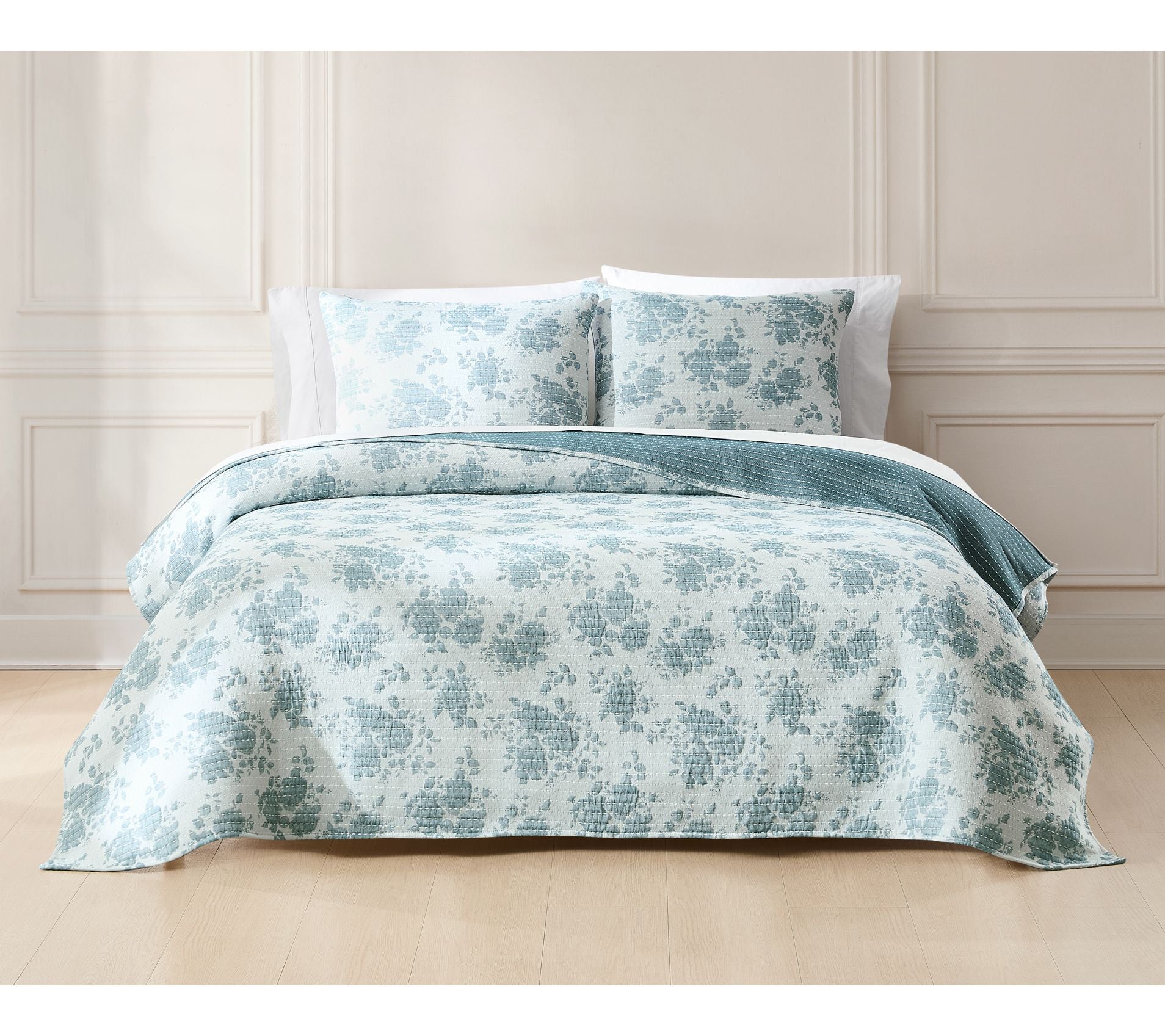 Lush Decor Rose Garden Stitch Jacquard CoverletSet Full/Queen