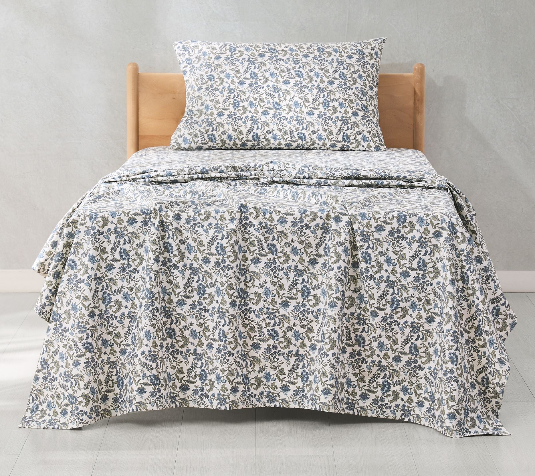 Lush Decor Lillian Block Print Cotton Sheet SetBlue 3-Pc Twin