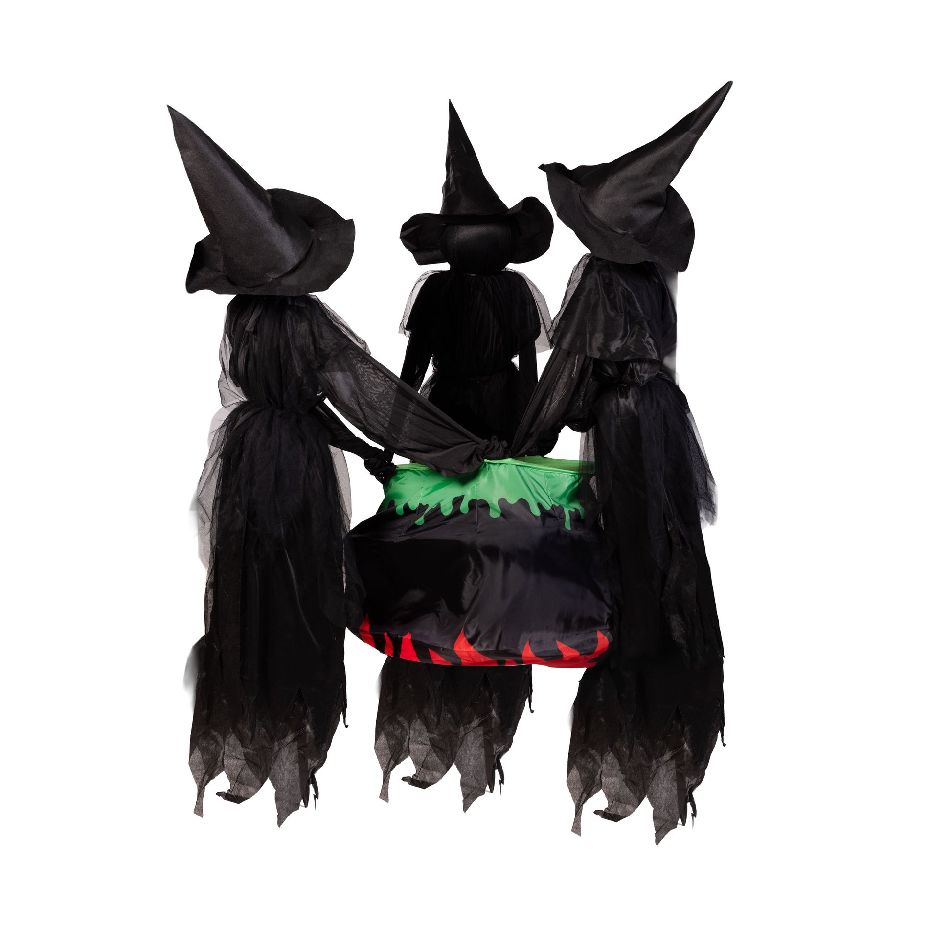 Evergreen LED 3 Witches & Cauldron Garden Stake