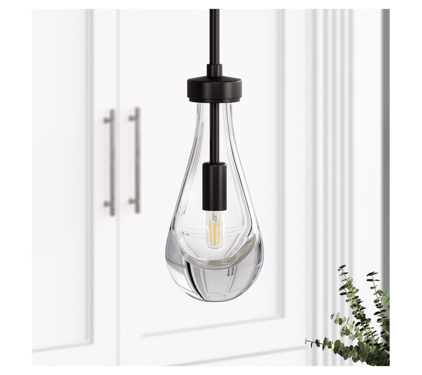 Hudson&Canal Twyla Pendant with Glass Shade