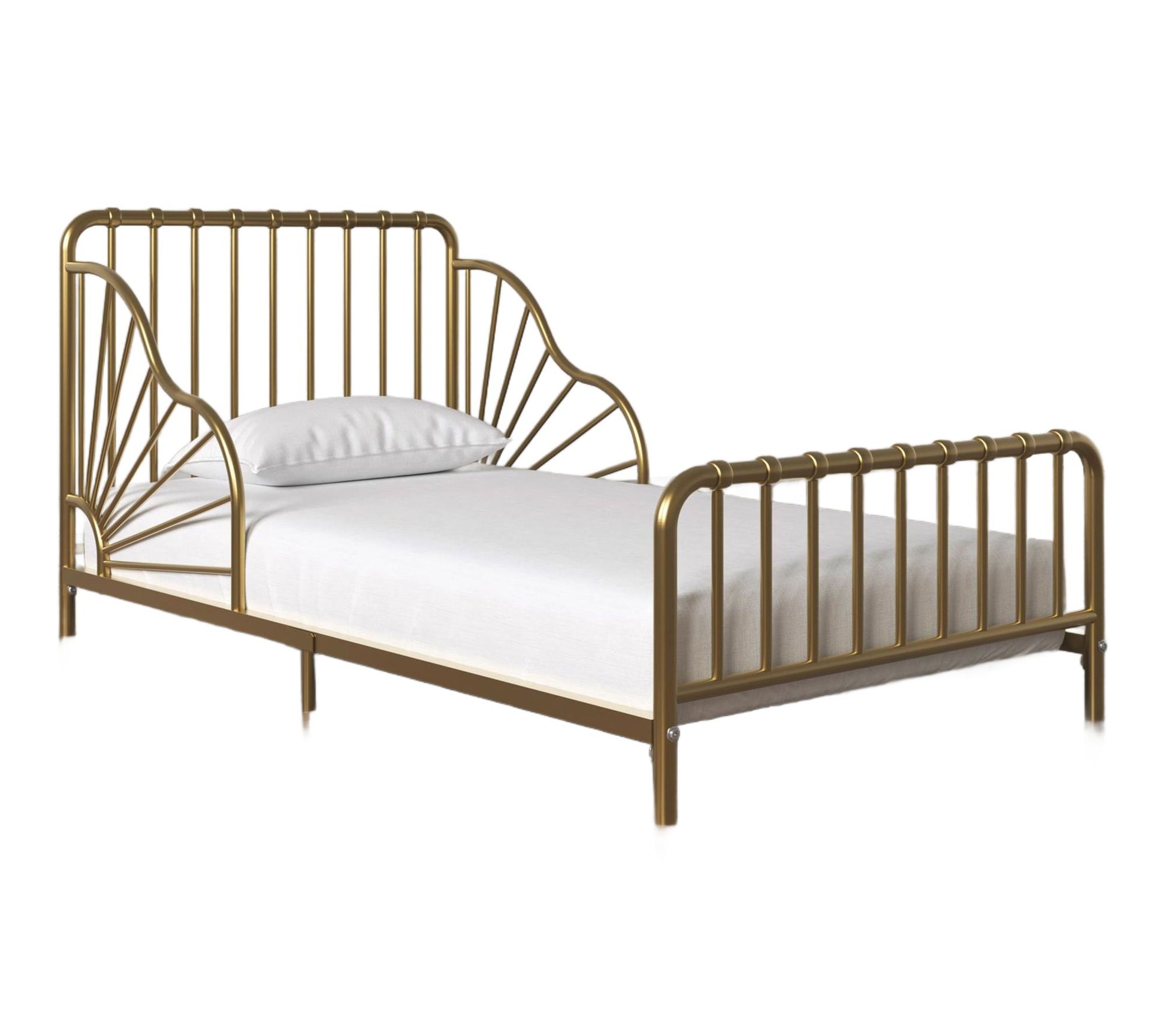 Little Seeds Quinn Whimsical Metal Toddler Bed - Gold
