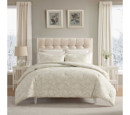 Laura Ashley Meredith Cotton Flannel Full/QueenComforter Set