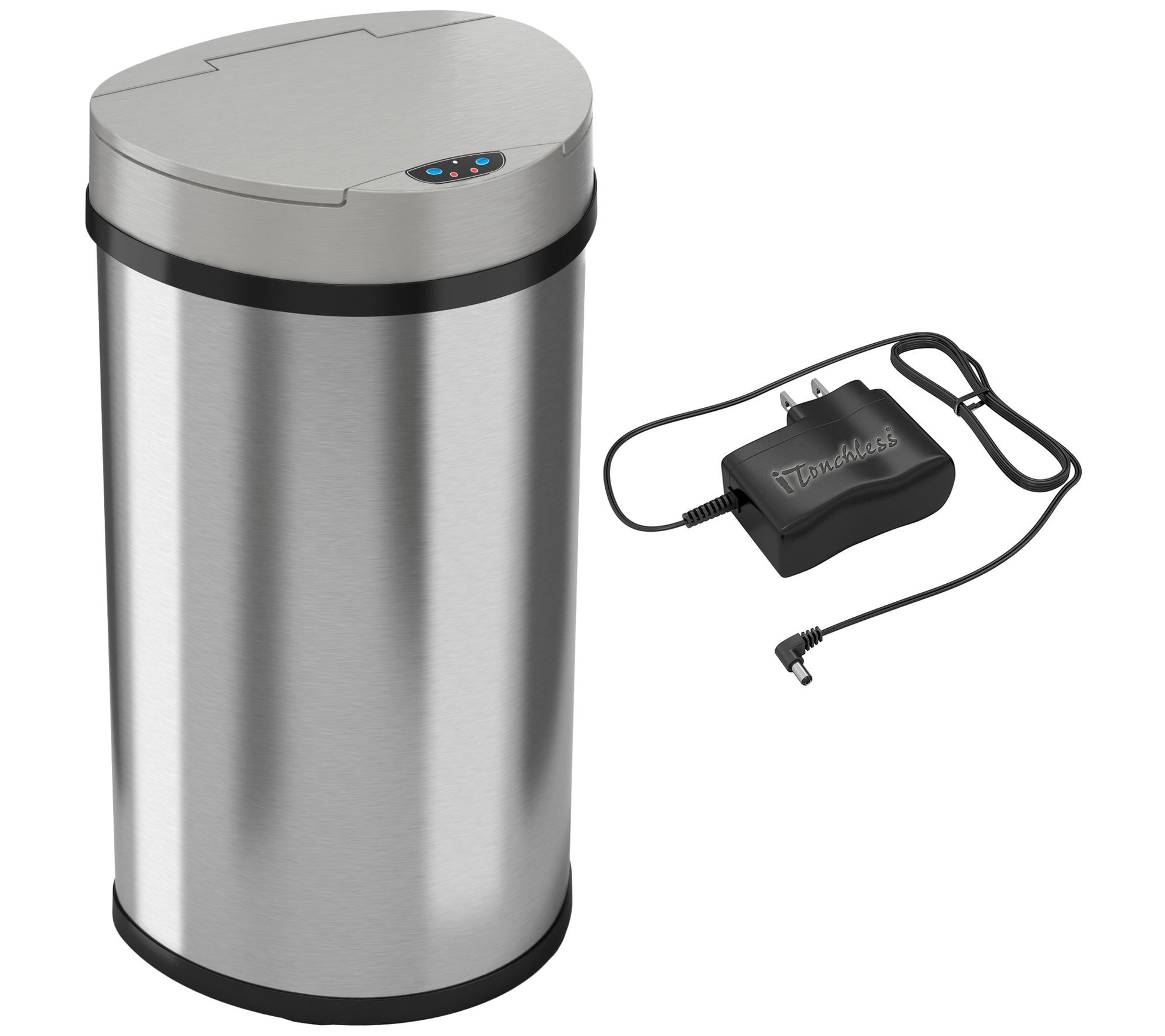 iTouchless 13-Gallon Semi-Round Trash Can
