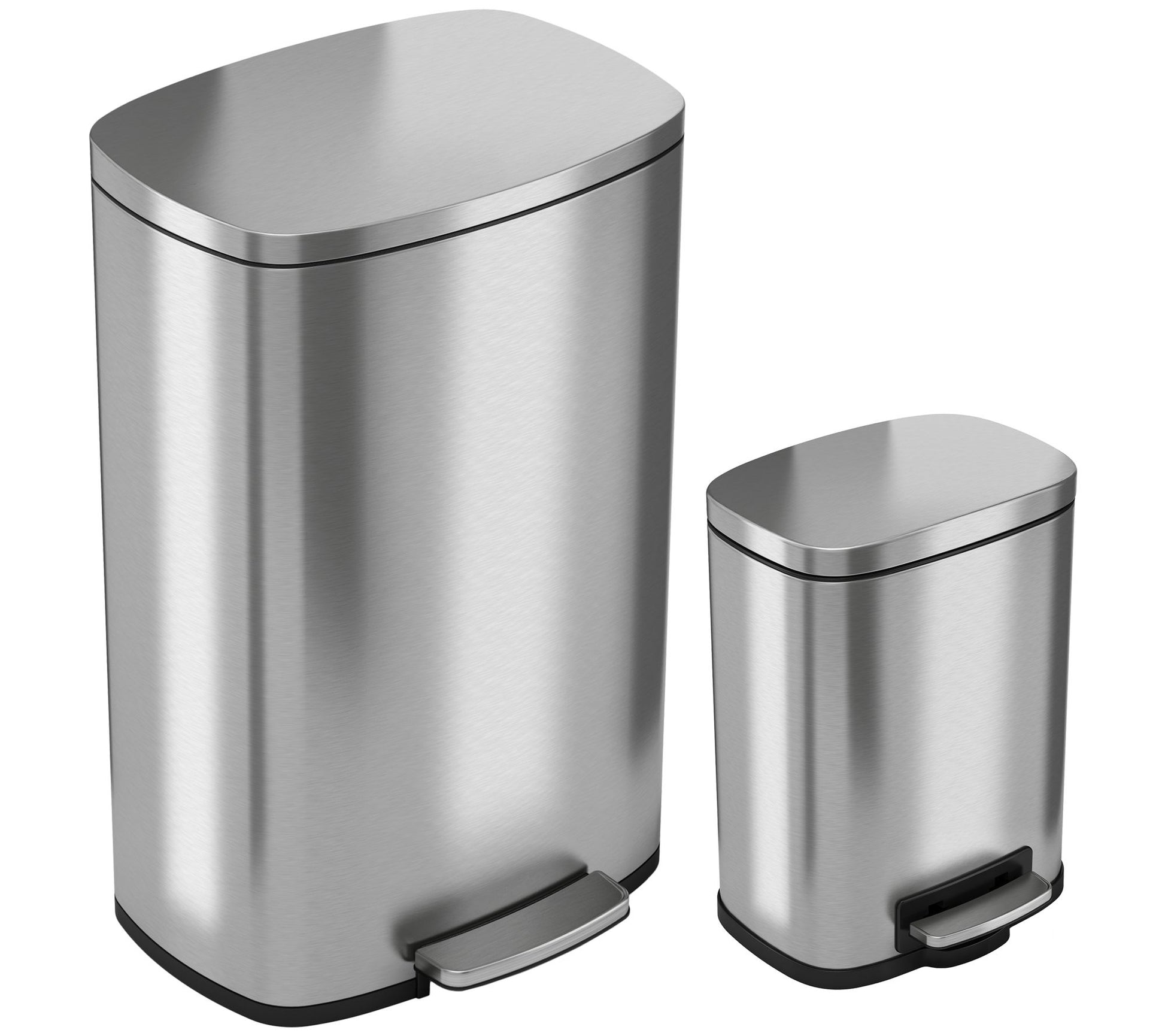 iTouchless SoftStep 13-Gal & 1.32-Gal Step Trash Can