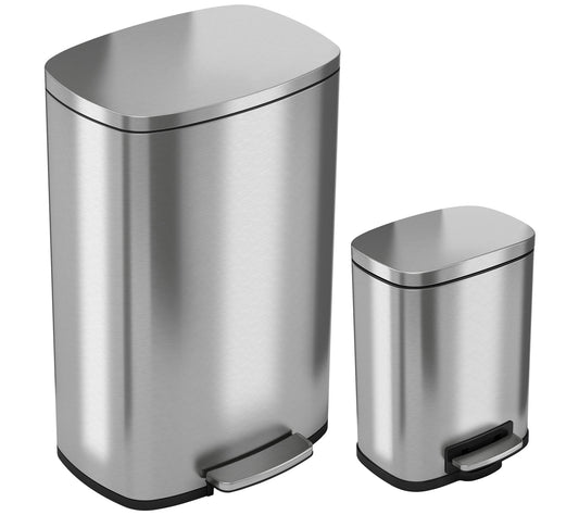 iTouchless SoftStep 13-Gal & 1.32-Gal Step Trash Can