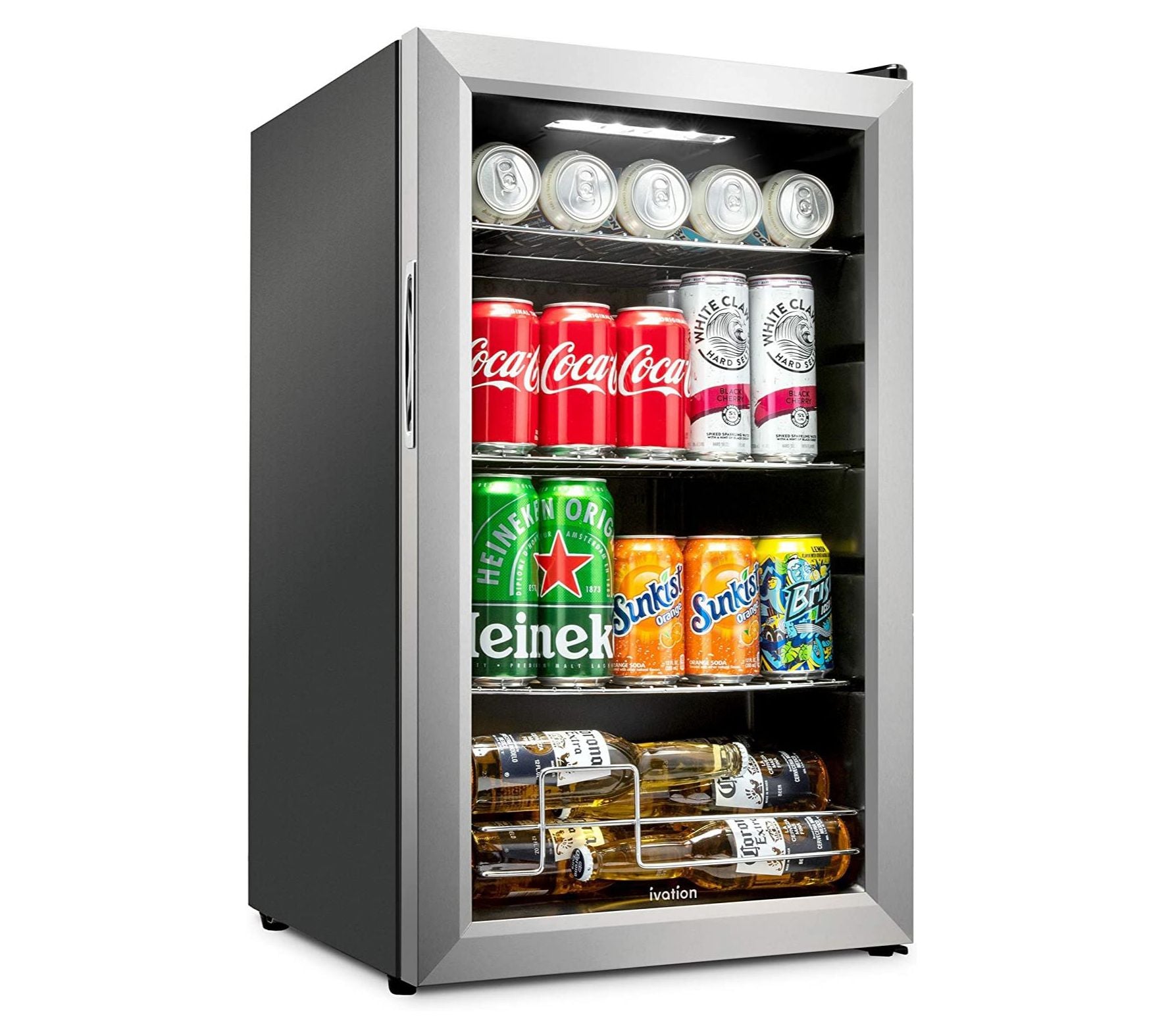 Ivation 101 Can Stainless Steel Mini Refrigerator