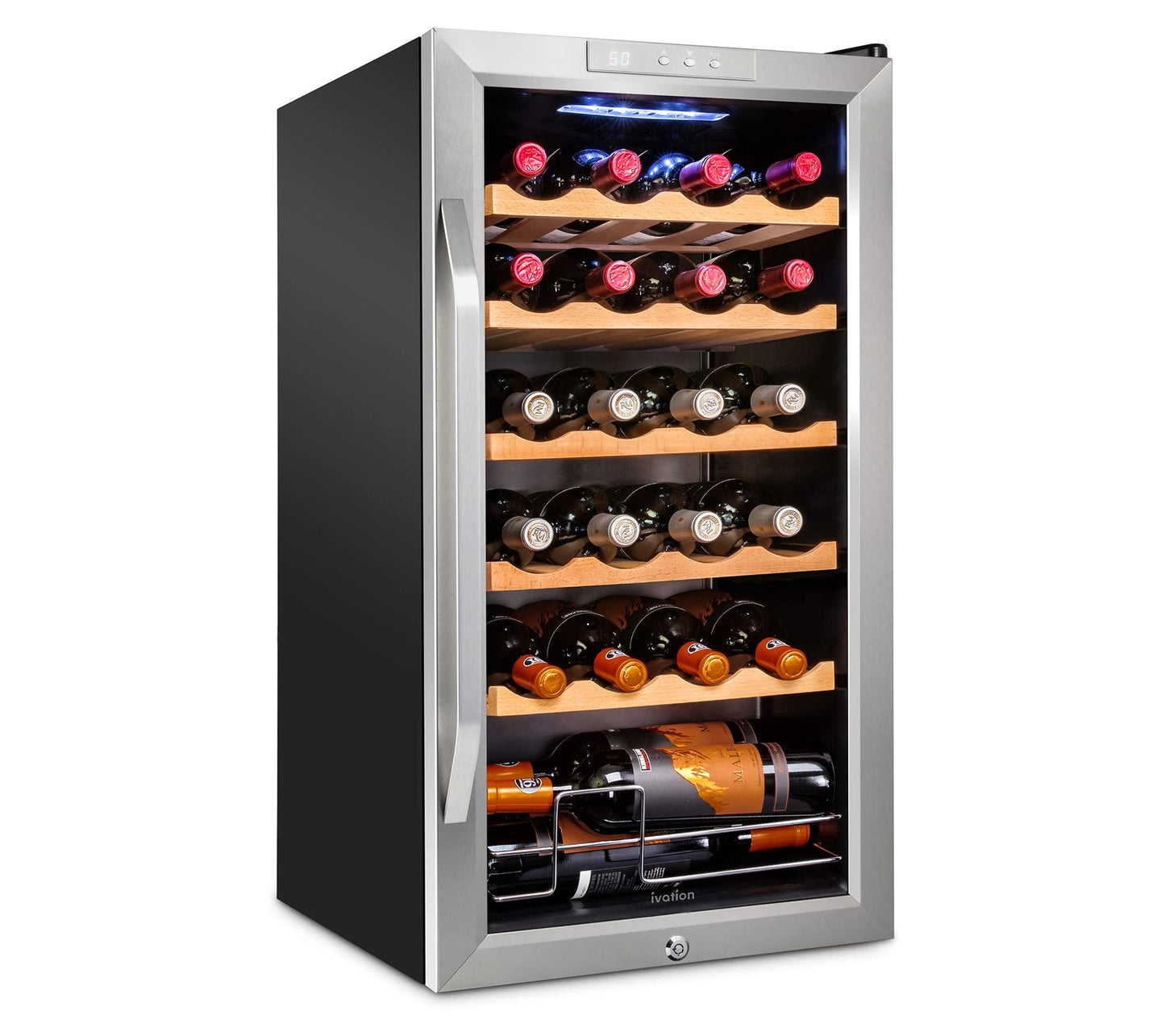 Ivation 24 Bottle  Freestanding Wine Refrigerator
