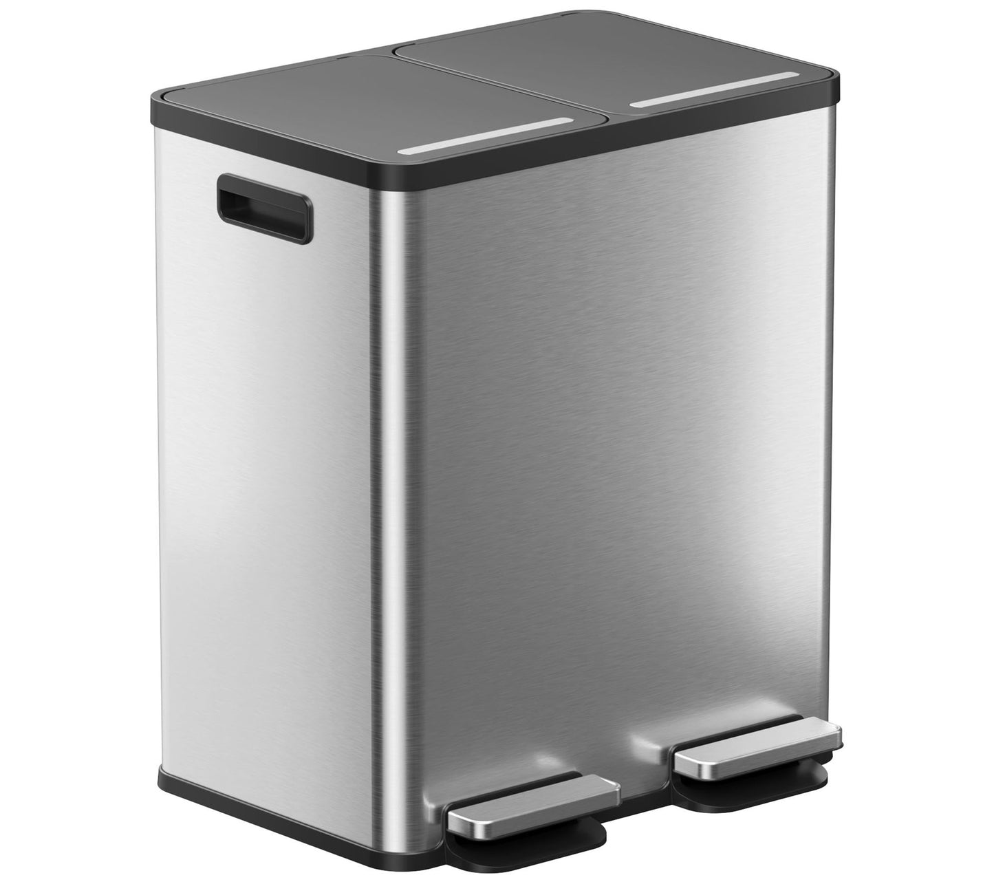 iTouchless 16 Gallon Stainless Steel Dual TrashCan
