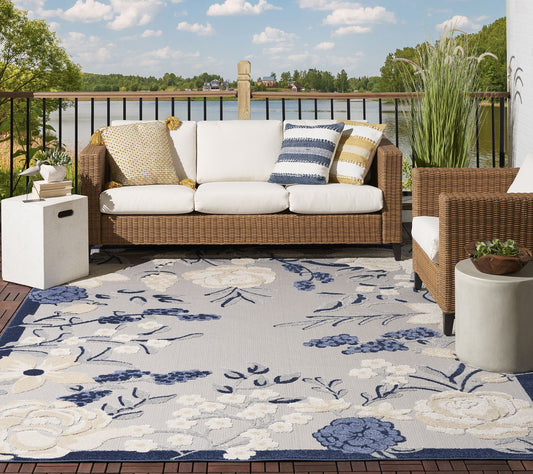 Nourison Home Rose Border Indoor/Outdoor 7'10" x 9'10" Rug