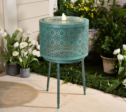 Garden Reflections Plug-in Lit Fountain w/ Removable Stand