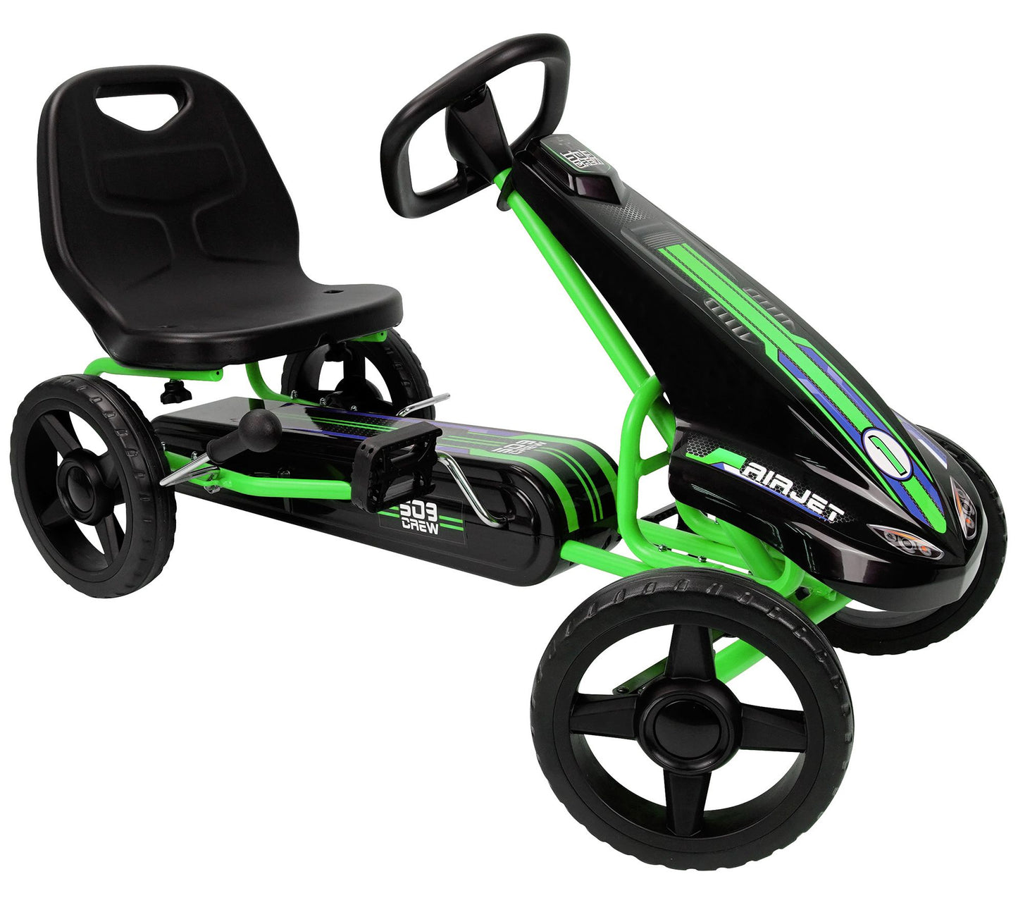 509 Crew Air Jet Pedal Go Kart in Green with Sporty Graphic