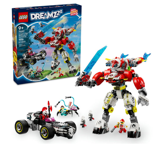 LEGO DREAMZzz Cooper's Tiger Mech & Zero's HotRod Car 71497