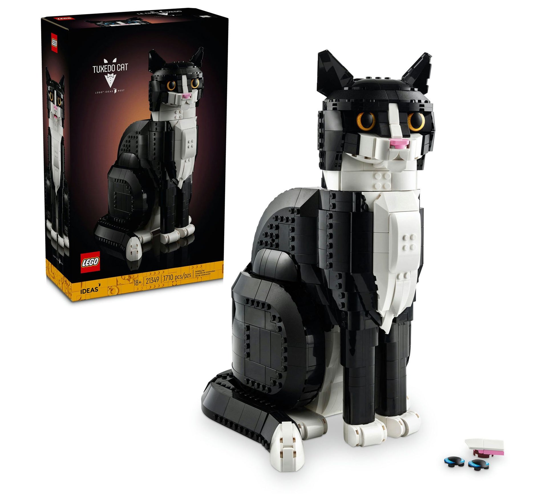 LEGO Ideas Tuxedo Cat Gift Idea for Animal-Lovers 21349