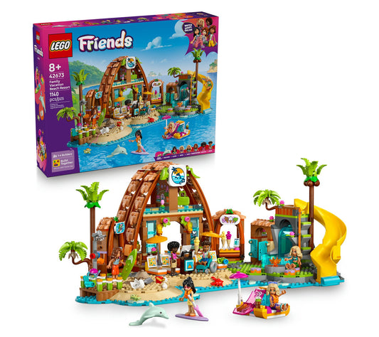LEGO Friends Family Vacation Beach Resort Building Set 42673